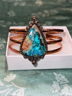 Patagonia Turquoise  Copper Cuff Bracelet